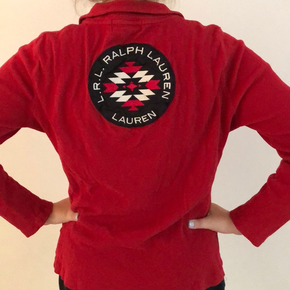 Vintage Ralph Lauren Red Pullover Quarter Zip